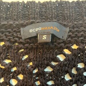 BCBGMAXAZRIA Black Crochet Top